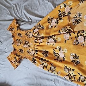 Justify yellow floral romper